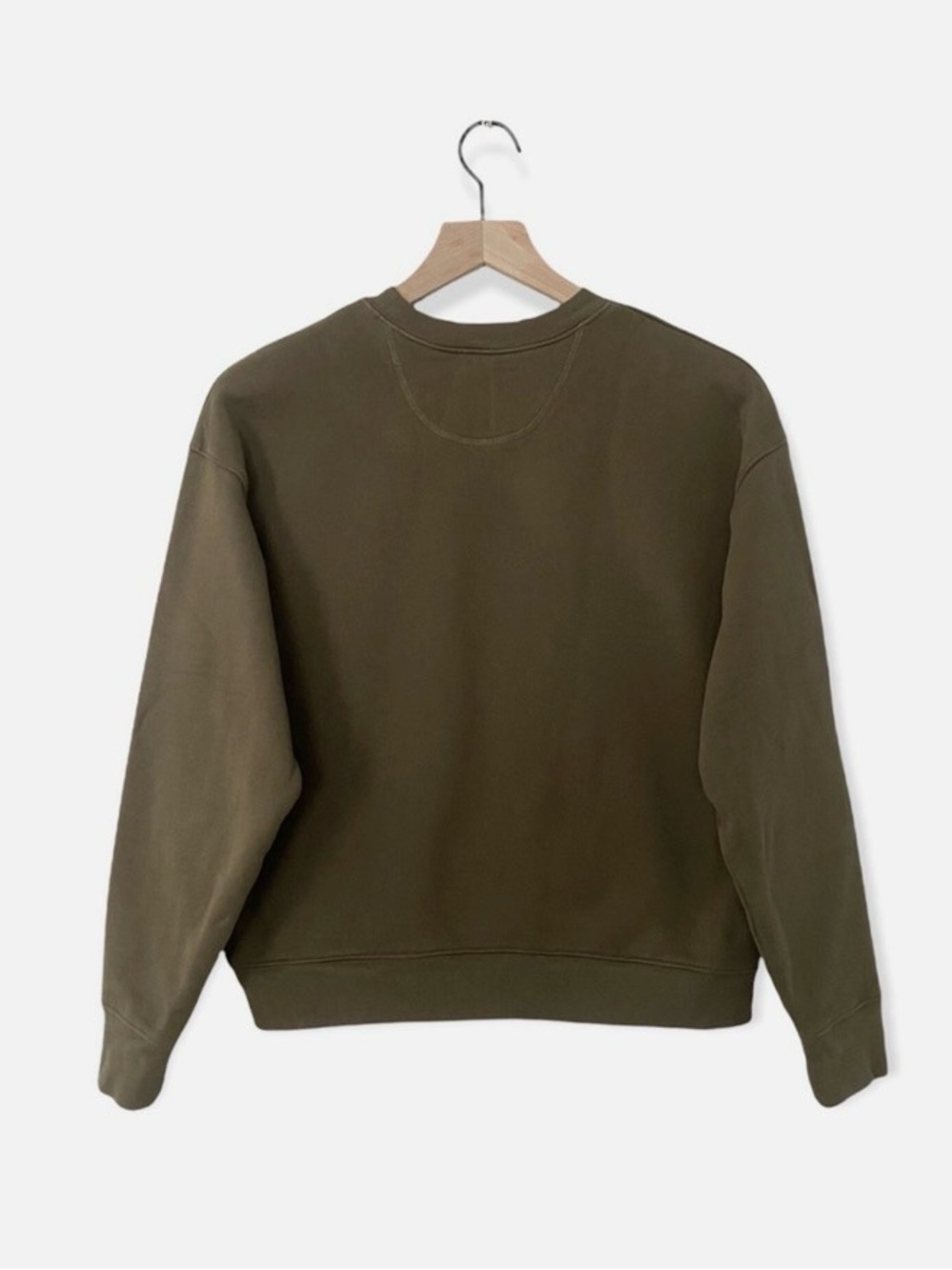 Girlfriends Collective 50/50 Crew Neck Pullover Sweatshirt in Forest - Picture 6 of 7